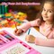 290 Pieces Art Sets Crafts Drawing Coloring kit, Double-Side Trifold Easel, Oil Pastels, Crayons, Colored Pencils, Creative Gift for Beginners Artists Girls Boys Kids (Pink)